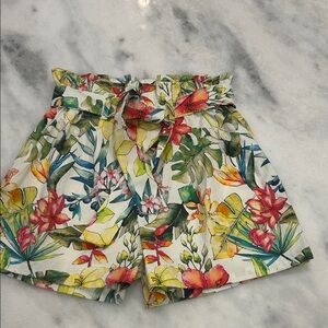 Mayoral High Waist Floral Women's Shorts - Multicolor